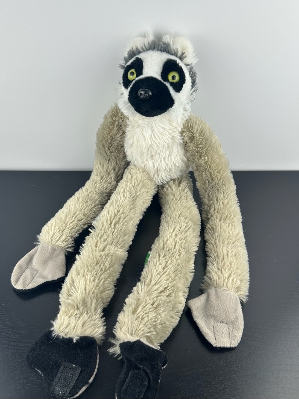 Wild Republic K&M Hanging Ring-Tailed Lemur Monkey 20” Plush Hands Feet Attach